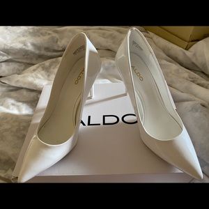 Aldo white heels
